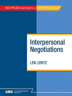 cover image of Interpersonal Negotiations